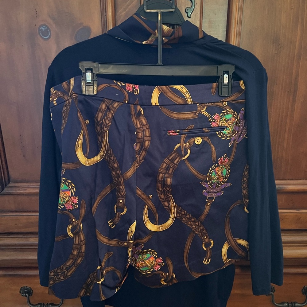 Lauren Ralph Lauren Multicolor Shirt and Shorts. Never worn